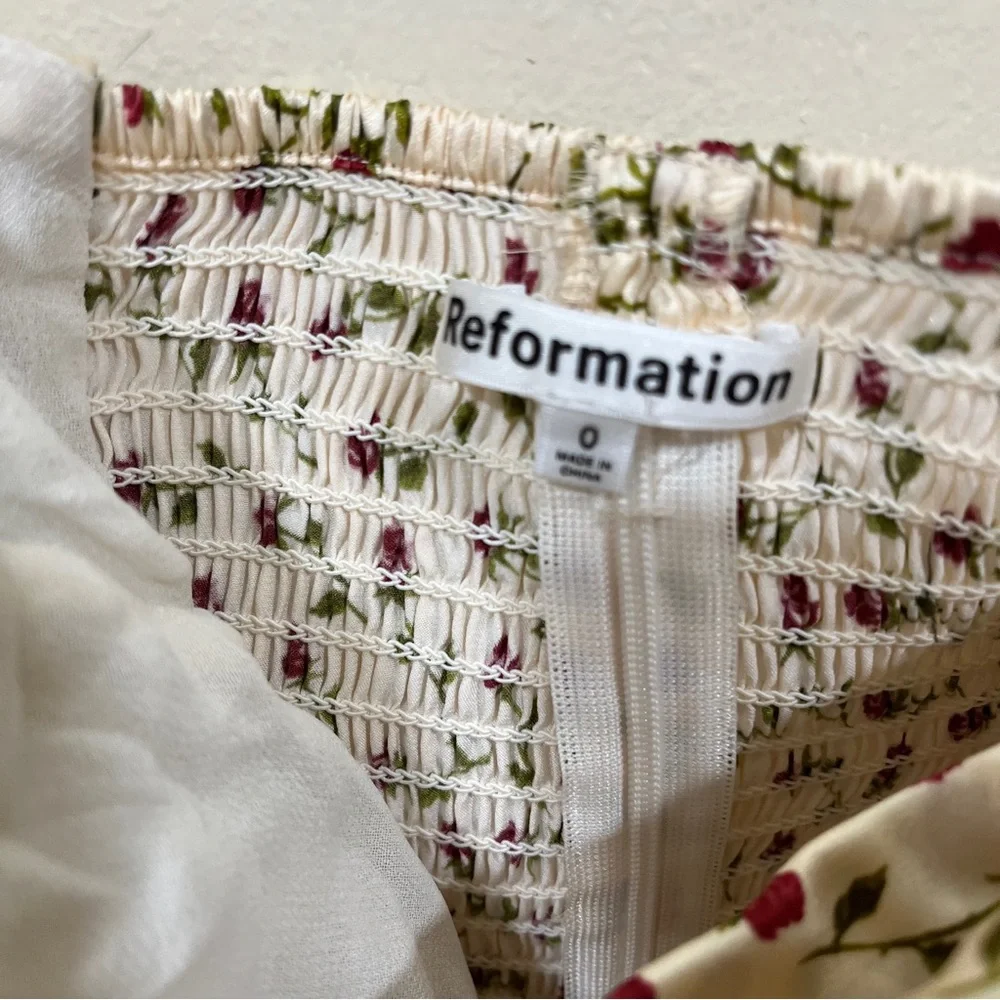 NWT  reformation lux 100% silk top in Madison size o floral - Picture 5 of 10